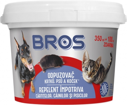 Bros - odpuzovač krtků, psů a koček 350 ml+100 ml