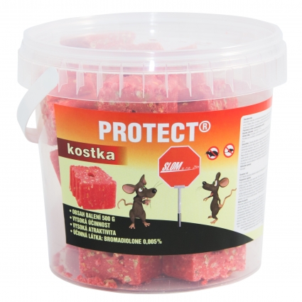 Protect extrudovaná kostka 500 g - jed na myši a potkany